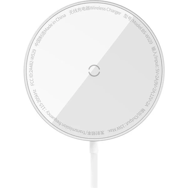 Baseus Bezdrôtová nabíjačka do siete Simple Mini3 15W USB-C biela - Nabíjačky - Hlavný obrázok
