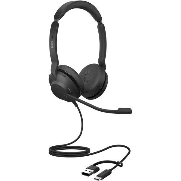 Jabra Evolve2 30 SE USB-C/A UC Stereo slúchadlá čierna - Slúchadlá - Obrázok DO4J000K01