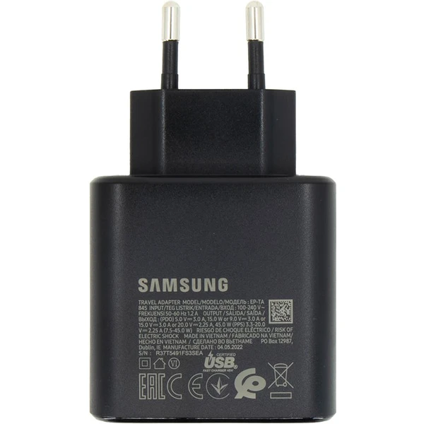 Samsung Quickcharge USB-C 45W nabíjačka čierna (Bulk) - Nabíjačky - Obrázok DPM6000601