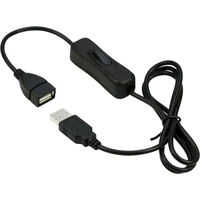 PremiumCord USB-A/USB-A predlžovací kábel s vypínačom 1m čierny - Káble a redukcie