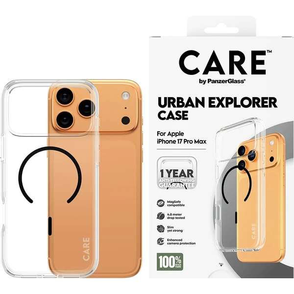 PanzerGlass® CARE Urban kryt s MagSafe Apple iPhone 17 Pro Max číry/čierny - Puzdra - Obrázok DSEH000K01
