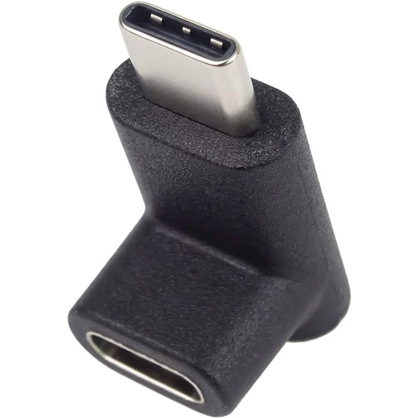 PremiumCord USB-C/USB-C redukcia so zahnutým konektorom čierna - Káble a redukcie - Obrázok DTHF000K01