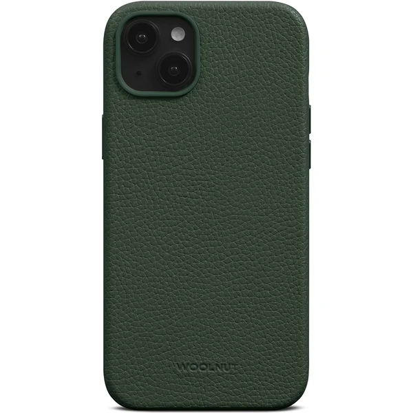 Woolnut MagSafe kožený kryt pre iPhone 15 Plus tmavo zelený - Puzdra - Hlavný obrázok