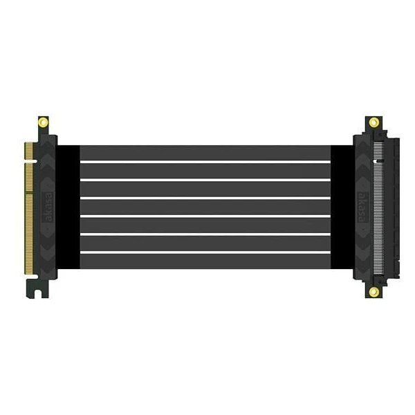 Akasa kábel RISER BLACK X2 Mark IV, premium PCIe 4.0 x16 Riser Cable, 20cm - Káble a redukcie - Hlavný obrázok