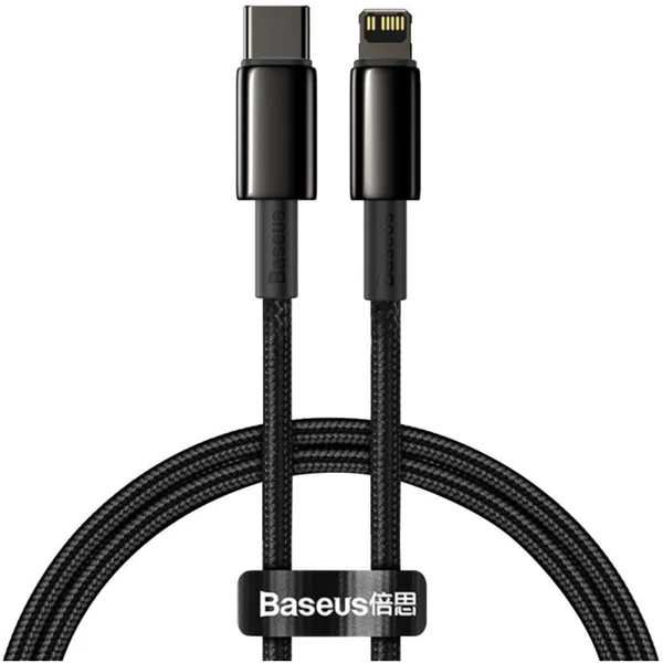 Baseus Tungsten Gold USB-C/Lightning napájací kábel 20W 1m čierny - Káble a redukcie - Hlavný obrázok