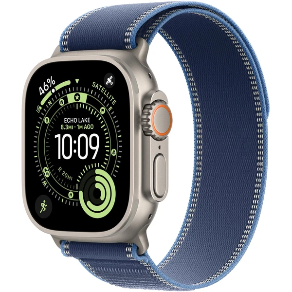 Apple Watch 49/46/45/44mm modrý/jasne modrý Trailový ťah M/L prírodný titán - Remienky - Hlavný obrázok