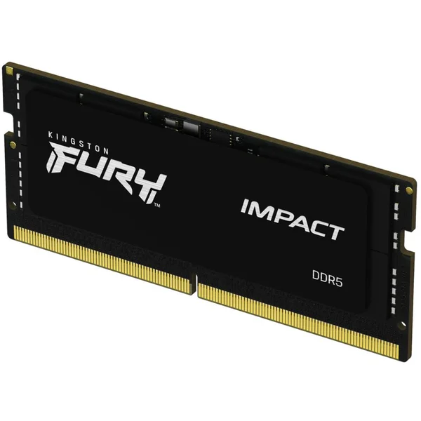 Kingston FURY Impact Black DDR5 8GB 4800MT/S CL38 SO-DIMM (1x8GB) XMP - Operačné pamäte - Obrázok DWAY600301