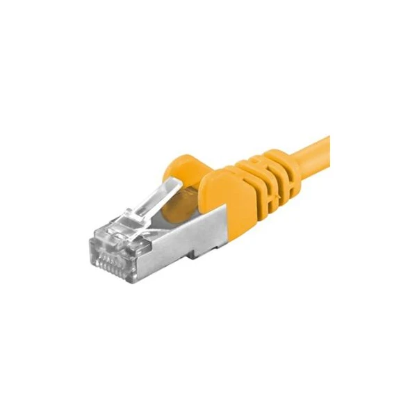 PremiumCord RJ45/RJ45 Cat6a S-FTP patch kábel 2m žltý - Káble a redukcie - Hlavný obrázok