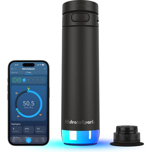 HidrateSpark PRO 2 múdra fľaša, 621 ml čierna - Inteligentné fľaše - Obrázok DY2H000K01