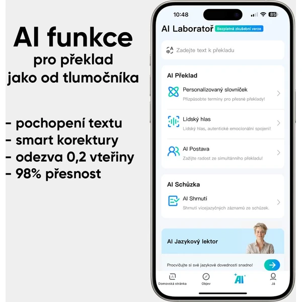 Timekettle W4 AI Šikovný prekladač modrý - Záznamové zariadenia - Obrázok DYGL000K01