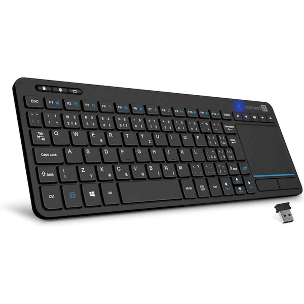 Connect It Touch klávesnica + touchpad (CZ/SK) čierna - Klávesnice - Obrázok E0C9000K01