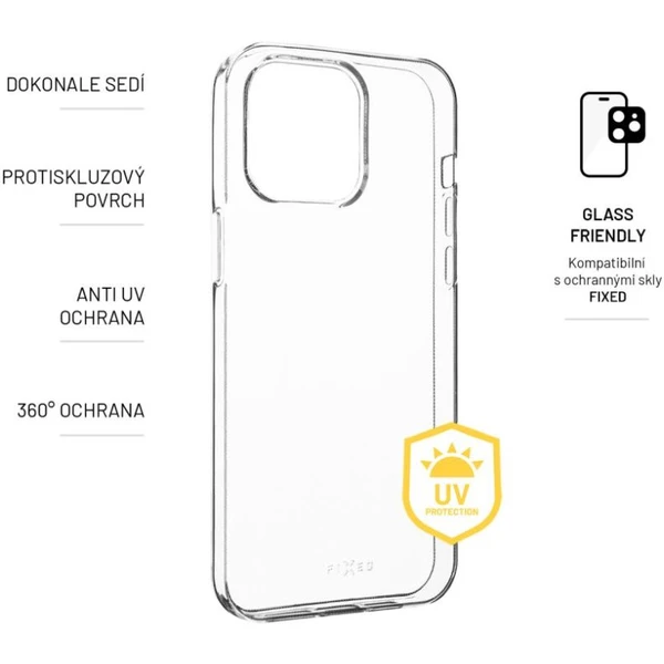 FIXED Slim AntiUV TPU kryt Apple iPhone 15 Pro Max číry - Puzdra - Obrázok E0H1000P01