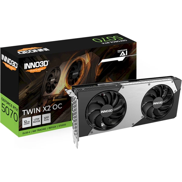 INNO3D NVIDIA RTX 5070 Twin X2 OC 12GB GDDR7 - Grafické karty - Obrázok E0ID000K01
