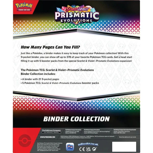 Pokémon TCG: SV8.5 Prismatic Evolutions - Binder Collection - Pokémon karty - Obrázok E0RA000P01
