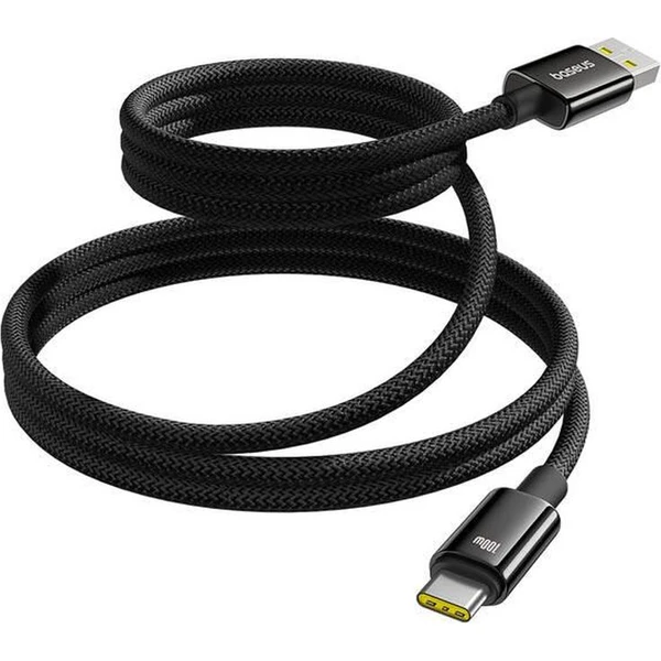 Baseus Tungsten Gold USB-A/USB-C magnetický napájací kábel 100W 1m čierny - Káble a redukcie - Obrázok E12R000K01