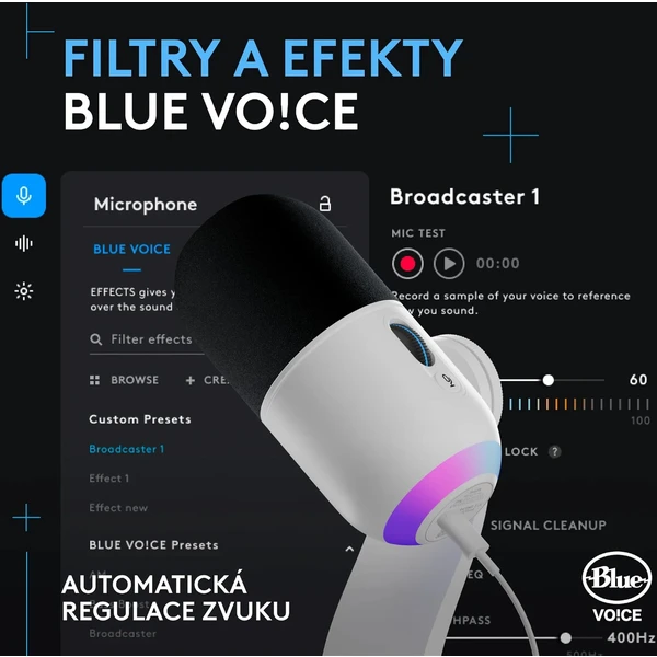Logitech G Yeti GX mikrofón biely - Mikrofóny - Obrázok E134000P01