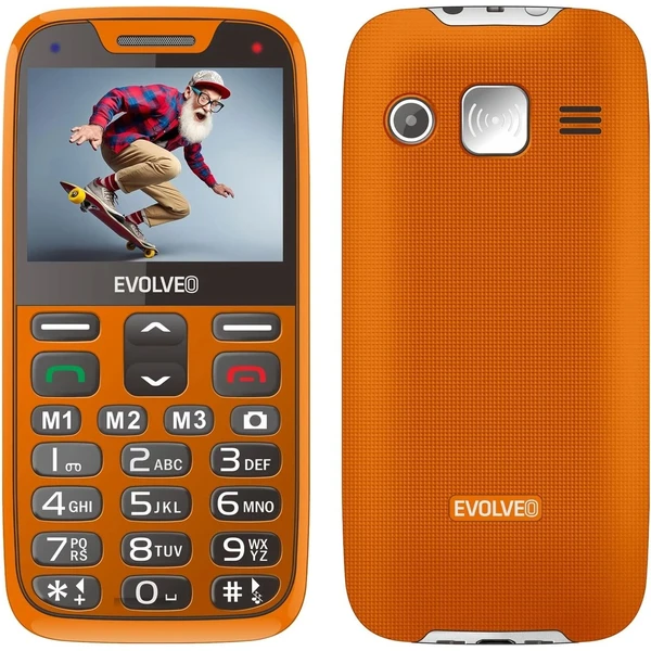 EVOLVEO EasyPhone XR mobilný telefón pre seniorov s nabíjacím stojanom oranžový - Mobilné telefóny - Hlavný obrázok
