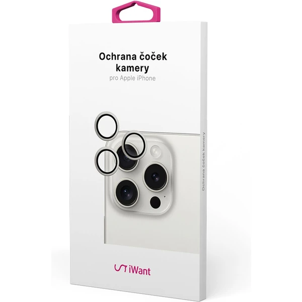 iWant ochrana šošoviek na kameru iPhone 15 Pro/15 Pro Max strieborná - Ochranné fólie a sklo - Obrázok E1P1000O01