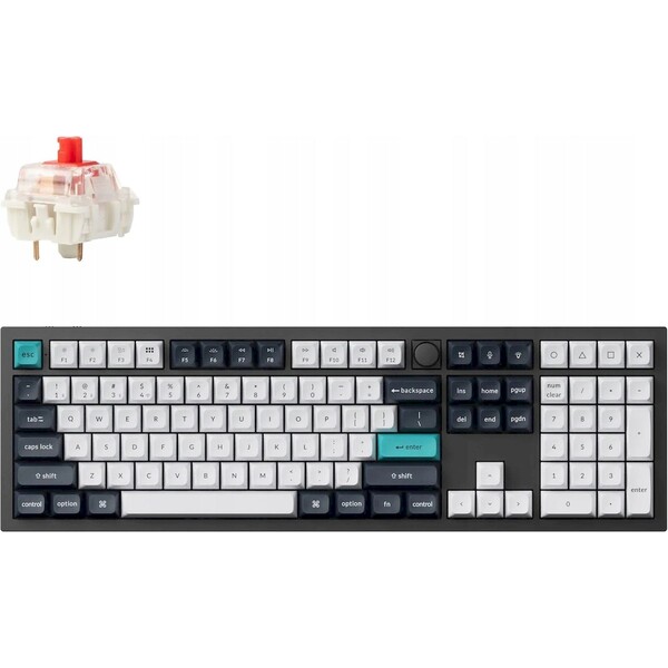 Keychron Q6 Max herná klávesnica (US) (Gateron Jupiter Red switch) čierna