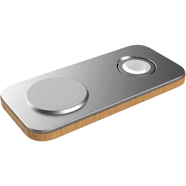 CubeNest K200 2v1 magnetická nabíjačka s MagSafe strieborná - Nabíjačky - Obrázok E1W4000701