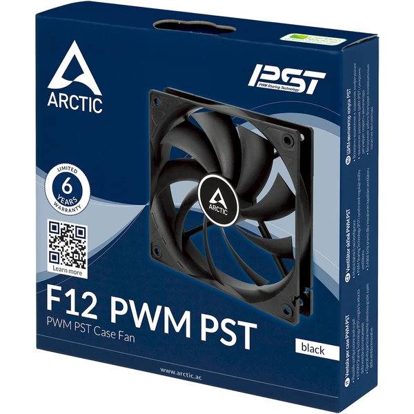 Arctic F12 PWM PST čierny - Ventilátory pre PC - Obrázok E23B000L01