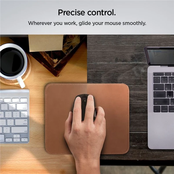 Spigen MousePad LD301 kožená podložka pod myš hnedá - Podložky - Obrázok E2D5000L01