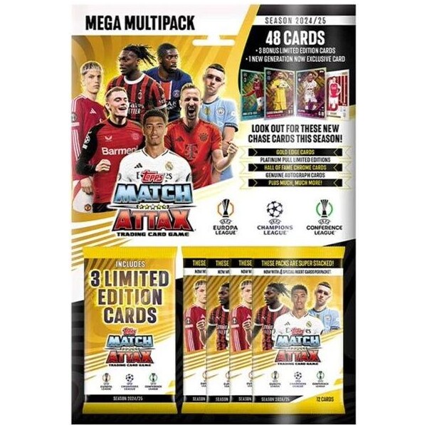 Futbalové karty Topps Match Attax TCG 2024/25 UCC Mega Multipack