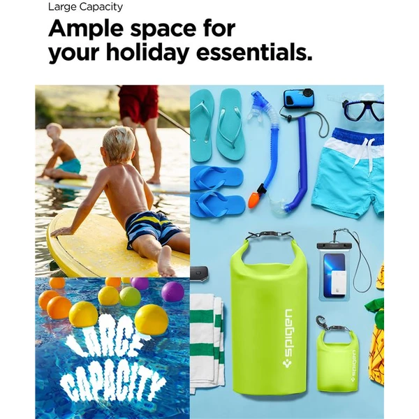 Spigen Aqua Shield WaterProof Dry Bag 20L + 2L A630 zelený - Puzdra - Obrázok E2N5000701