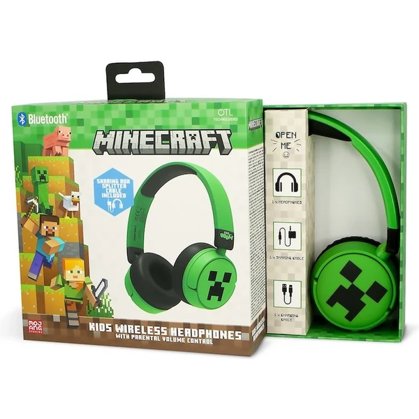 OTL Minecraft Creeper detské bezdrôtové slúchadlá - Slúchadlá - Obrázok E2Q8000P01