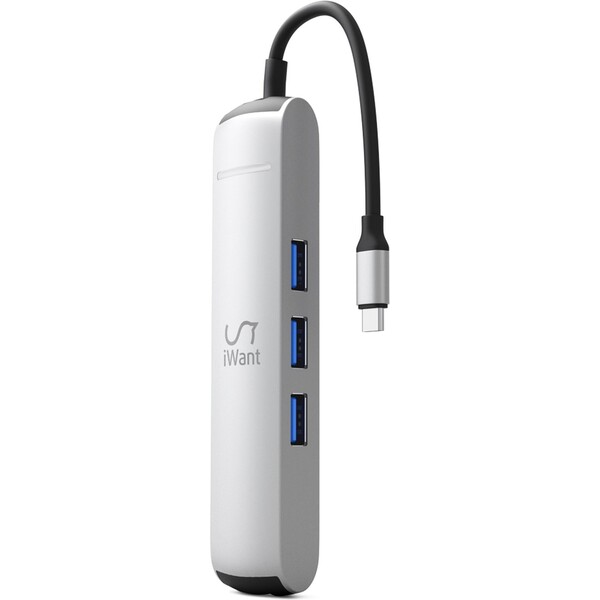 E-shop iWant Type-C Slim Hub 6v1 strieborný