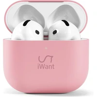 iWant silikonové puzdro pre Airpods 4/4 (ANC) ružové - Puzdra