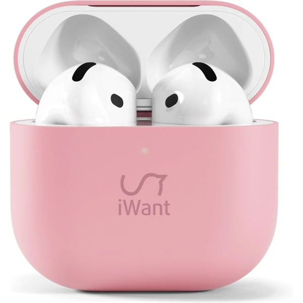 iWant silikonové puzdro pre Airpods 4/4 (ANC) ružové - Puzdra - Hlavný obrázok