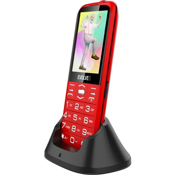 EVOLVEO EasyPhone XO mobilný telefón pre seniorov červený - Mobilné telefóny - Obrázok E2Z7000701