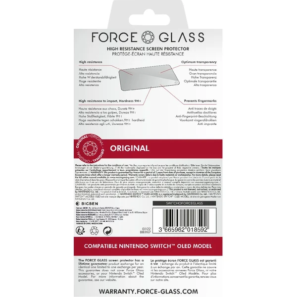 Ochranné sklo BigBen Screen Protector Force Glass (Switch OLED) - Ochranné fólie a sklo - Obrázok E3I7000701