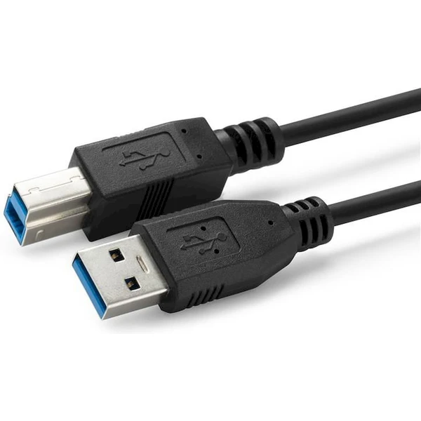 MicroConnect USB-A/USB-B kábel 2m čierny - Káble a redukcie - Hlavný obrázok