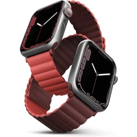 UNIQ Revix obojstranný remienok pre Apple Watch 42/41/40/38mm Burgundy (gaštanový/koralový) - Remienky