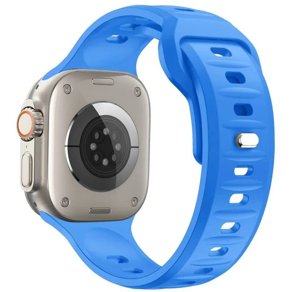 CubeNest Premium Silicon Band remienok Apple Watch 42-49 mm modrý - Remienky - Obrázok E3UD000O01