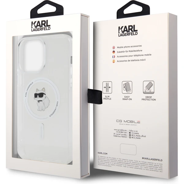 Karl Lagerfeld IML Chúpette MagSafe Kryt iPhone 15 Pre Max číry - Puzdra - Obrázok E3X4000701