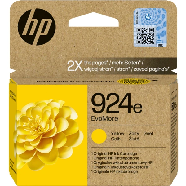 HP 4K0U9NE č. 924e Žltá originálna - Cartridge - Hlavný obrázok