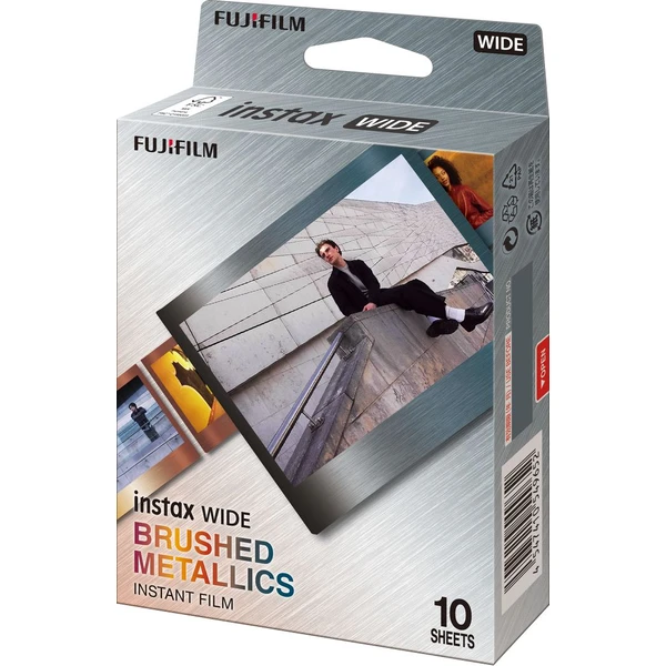 Fujifilm Instax Wide Brushed Metal film (10 ks) - Filmy pre instantné fotoaparáty - Obrázok E49C000K01