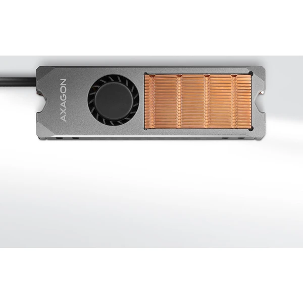 AXAGON CLR-M2FAN medený chladič s ventilátorom pre obojstranné M.2 SSD - Chladiče - Obrázok E4J0000P01