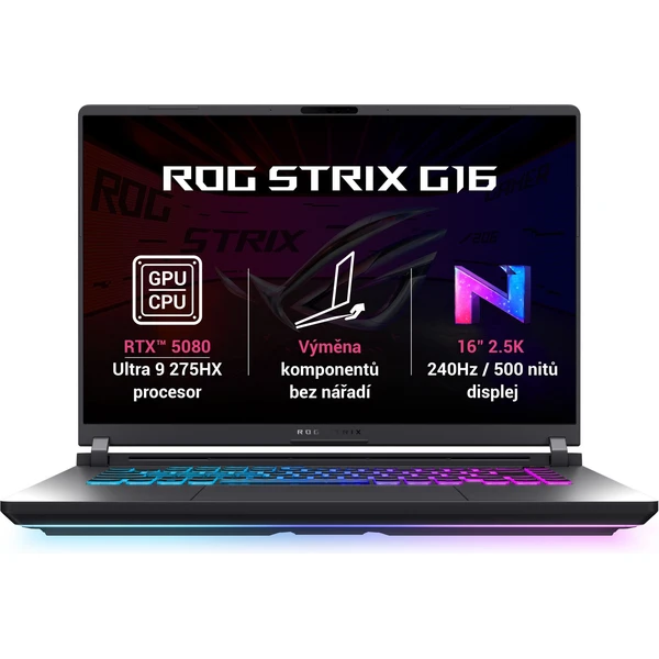 ASUS ROG Strix G16 (G615LW-NEBULA007W) RTX 5080 sivý - Notebooky - Hlavný obrázok