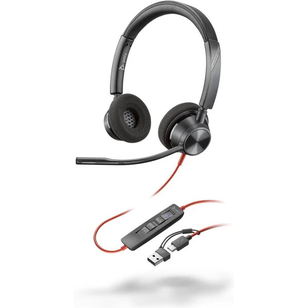 Poly Blackwire 3320 Microsoft Teams Certified Headset + USB-C/A adaptér - Slúchadlá - Hlavný obrázok