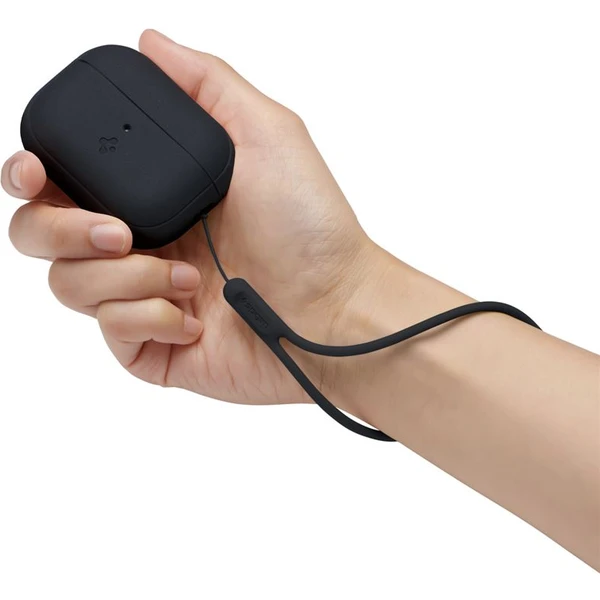 Spigen Silicone Fit puzdro s pútkom Apple AirPods Pro (2nd Gen) čierne - Puzdra - Obrázok E5L0000N01