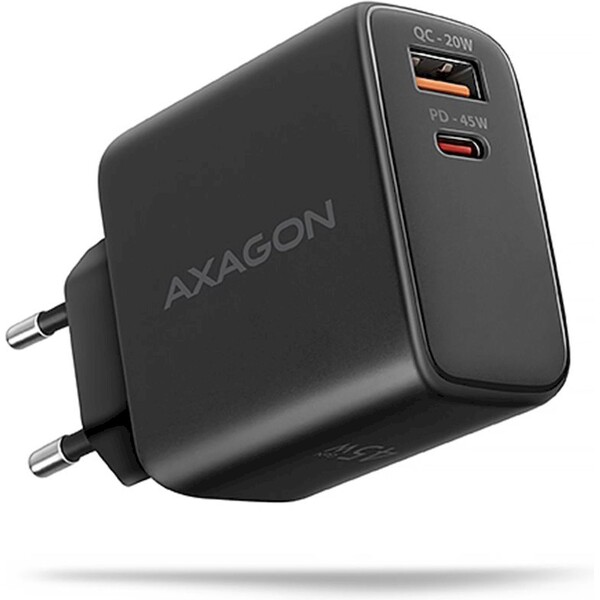 AXAGON ACU-PQ45 nabíjačka do siete 2x port 45W čierna