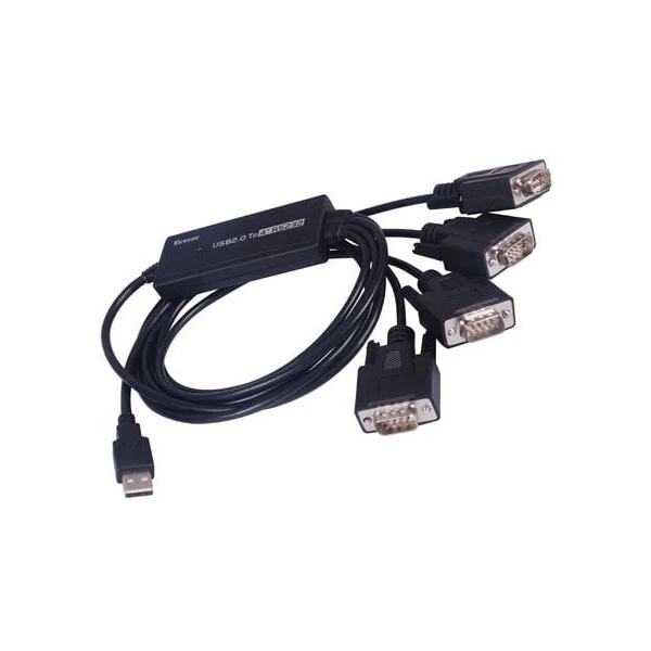 PremiumCord USB-A /4x COM (DE-9) redukcia čierna - Káble a redukcie - Hlavný obrázok