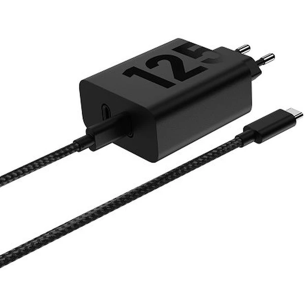 Motorola TurboPower nabíjačka 125W 2x USB-C s USB-C/USB-C káblom čierna - Nabíjačky - Hlavný obrázok