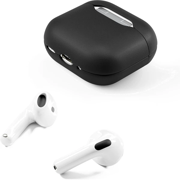 Epico kožený kryt pre Apple Airpods 4 čierny - Puzdra - Obrázok E6C9000K01