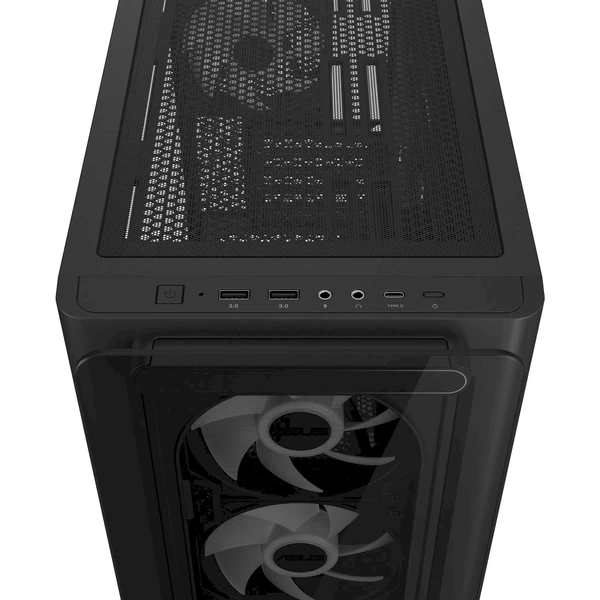 ASUS A23 PLUS TG ARGB + 4x120mm ARGB čierna - Počítačové skrine - Obrázok E6DH000N01