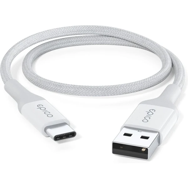 Epico pletený kábel 0.3m USB-C na USB-A biely - Káble - Hlavný obrázok